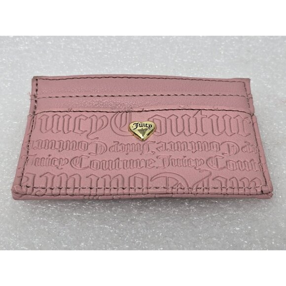 Juicy Couture Pink Card ID Holder Wallet Slim Design - Picture 1 of 4